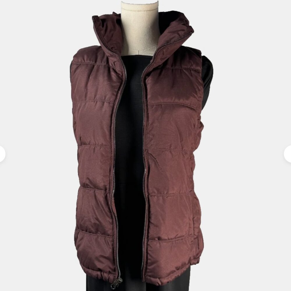 Old Navy Puffer Vest maroon woman's size extra small